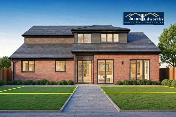 Home extension focusing on boundary line Aldridge